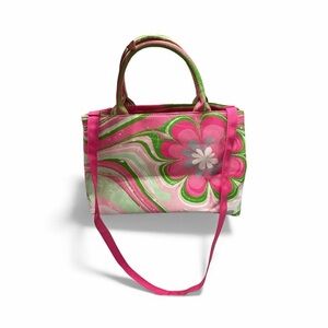 Estee Lauder Pink and Green Floral Tote